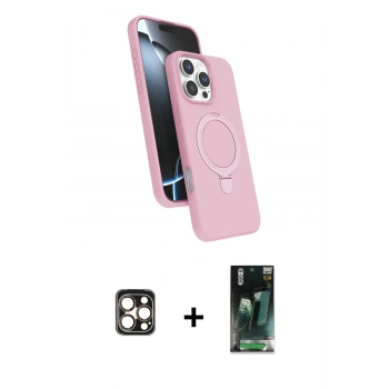 MARSİLYAN™- iPhone 16 Pro Max Kılıf İz Işık Koleksiyonu - Siyah 360 Mat Full Body Arka Koruyucu + PVD Metal Kamera Lens - GD