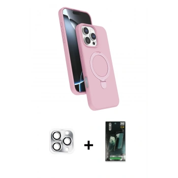 MARSİLYAN™- iPhone 16 Pro Max Kılıf İz Işık Koleksiyonu - Siyah 360 Mat Full Body Arka Koruyucu + Pers Alüminyum Kamera Lens - GS