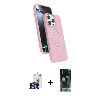 MARSİLYAN™- iPhone 16 Pro Max Kılıf İz Işık Koleksiyonu - Siyah 360 Mat Full Body Arka Koruyucu + Bilvis Titan Kamera Lens - TMGI