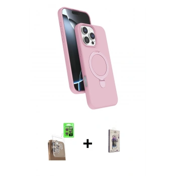 MARSİLYAN™- iPhone 16 Pro Max Kılıf İz Işık Koleksiyonu - Siyah Bilvis 3D Cam Ekran Koruyucu + Raze Metal Kamera Lens - CLTM