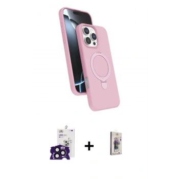 MARSİLYAN™- iPhone 16 Pro Max Kılıf İz Işık Koleksiyonu - Siyah Bilvis 3D Cam Ekran Koruyucu + Bilvis Titan Kamera Lens - SH