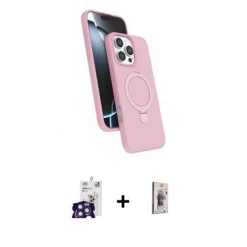 MARSİLYAN™- iPhone 16 Pro Max Kılıf İz Işık Koleksiyonu - Siyah Bilvis 3D Cam Ekran Koruyucu + Bilvis Titan Kamera Lens - TMGI