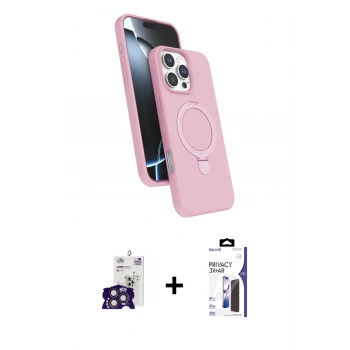 MARSİLYAN™- iPhone 16 Pro Max Kılıf İz Işık Koleksiyonu - Siyah Bilvis 3X AR Hayalet Cam Ekran Koruyucu + Bilvis Titan Kamera Lens - TMGI