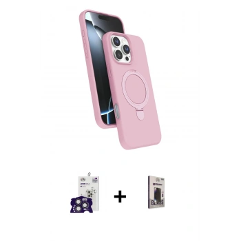 MARSİLYAN™- iPhone 16 Pro Max Kılıf İz Işık Koleksiyonu - Siyah Bilvis Hayalet Cam Ekran Koruyucu + Bilvis Titan Kamera Lens - TMGI