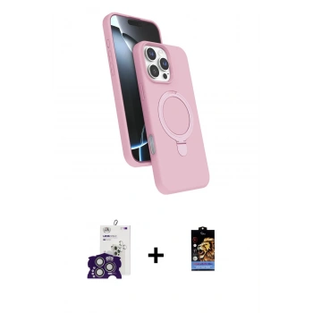 MARSİLYAN™- iPhone 16 Pro Max Kılıf İz Işık Koleksiyonu - Siyah Buffer Hayalet Cam Ekran Koruyucu + Bilvis Titan Kamera Lens - GS
