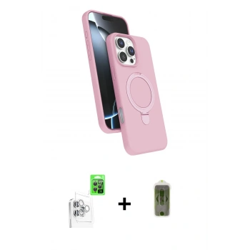 MARSİLYAN™- iPhone 16 Pro Max Kılıf İz Işık Koleksiyonu - Siyah Joko Magic 5D Hayalet Cam + Raze Metal Kamera Lens - BZ