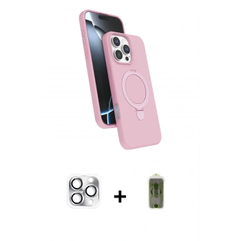 MARSİLYAN™- iPhone 16 Pro Max Kılıf İz Işık Koleksiyonu - Siyah Joko Magic 5D Hayalet Cam + Pers Alüminyum Kamera Lens - GS