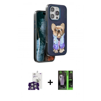 MARSİLYAN™- iPhone 16 Pro Max Kılıf İz Minimal Koleksiyonu - Şeffaf 360 Full Body Arka Koruyucu + Bilvis Titan Kamera Lens - GS