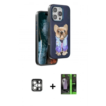 MARSİLYAN™- iPhone 16 Pro Max Kılıf İz Minimal Koleksiyonu - Şeffaf 360 Full Body Arka Koruyucu + PVD Metal Kamera Lens - GS