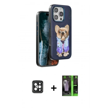 MARSİLYAN™- iPhone 16 Pro Max Kılıf İz Minimal Koleksiyonu - Şeffaf 360 Full Body Arka Koruyucu + PVD Metal Kamera Lens - SH