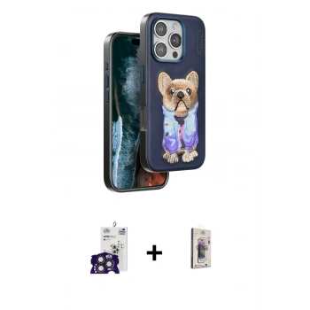 MARSİLYAN™- iPhone 16 Pro Max Kılıf İz Minimal Koleksiyonu - Siyah Bilvis 3D Cam Ekran Koruyucu + Bilvis Titan Kamera Lens - TMGI