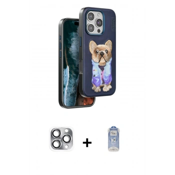 MARSİLYAN™- iPhone 16 Pro Max Kılıf İz Minimal Koleksiyonu - Siyah Joko Magic 5D Cam + Pers Alüminyum Kamera Lens - GI
