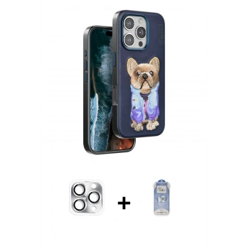 MARSİLYAN™- iPhone 16 Pro Max Kılıf İz Minimal Koleksiyonu - Siyah Joko Magic 5D Cam + Pers Alüminyum Kamera Lens - GS