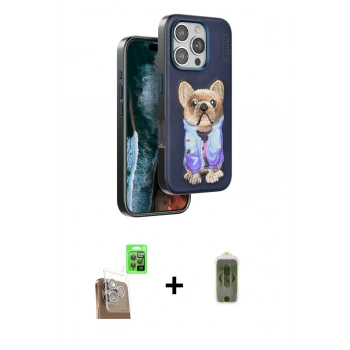 MARSİLYAN™- iPhone 16 Pro Max Kılıf İz Minimal Koleksiyonu - Siyah Joko Magic 5D Hayalet Cam + Raze Metal Kamera Lens - CLTM