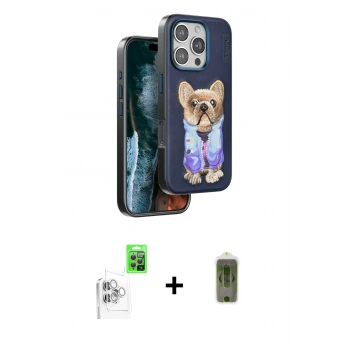 MARSİLYAN™- iPhone 16 Pro Max Kılıf İz Minimal Koleksiyonu - Siyah Joko Magic 5D Hayalet Cam + Raze Metal Kamera Lens - BZ