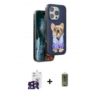 MARSİLYAN™- iPhone 16 Pro Max Kılıf İz Minimal Koleksiyonu - Siyah Joko Magic 5D Hayalet Cam + Bilvis Titan Kamera Lens - SH