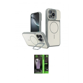 MARSİLYAN™- iPhone 16 Pro Max Kılıf İz Modern Prime - Şeffaf 360 Full Body Arka Koruyucu