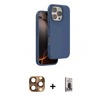 MARSİLYAN™- iPhone 16 Pro Max Kılıf Kıvılcım Çizgi Serisi - Siyah Bilvis Hayalet Cam Ekran Koruyucu + Pers Alüminyum Kamera Lens - CLTM