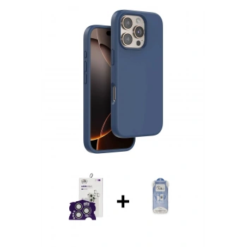 MARSİLYAN™- iPhone 16 Pro Max Kılıf Kıvılcım Çizgi Serisi - Siyah Joko Magic 5D Cam + Bilvis Titan Kamera Lens - GS