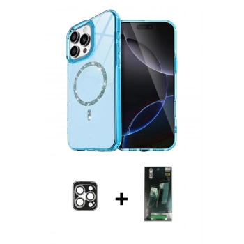 MARSİLYAN™- iPhone 16 Pro Max Kılıf Kıvılcım Form Prime - Siyah 360 Mat Full Body Arka Koruyucu + PVD Metal Kamera Lens - GS