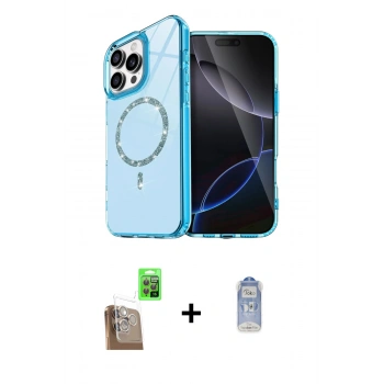 MARSİLYAN™- iPhone 16 Pro Max Kılıf Kıvılcım Form Prime - Siyah Joko Magic 5D Cam + Raze Metal Kamera Lens - CLTM