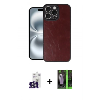 MARSİLYAN™- iPhone 16 Pro Max Kılıf Kıvılcım Işık Serisi - Şeffaf 360 Full Body Arka Koruyucu + Bilvis Titan Kamera Lens - TMGI