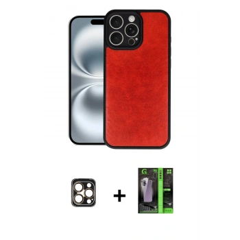 MARSİLYAN™- iPhone 16 Pro Max Kılıf Kıvılcım Işık Serisi - Şeffaf 360 Full Body Arka Koruyucu + PVD Metal Kamera Lens - GD