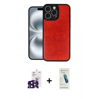 MARSİLYAN™- iPhone 16 Pro Max Kılıf Kıvılcım Işık Serisi - Şeffaf Pasifik Cam Ekran Koruyucu + Bilvis Titan Kamera Lens - SH
