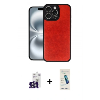 MARSİLYAN™- iPhone 16 Pro Max Kılıf Kıvılcım Işık Serisi - Şeffaf Pasifik Cam Ekran Koruyucu + Bilvis Titan Kamera Lens - TMGI