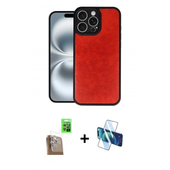MARSİLYAN™- iPhone 16 Pro Max Kılıf Kıvılcım Işık Serisi - Siyah 3D Antistatik Seramik Nano Ekran Koruyucu + Raze Metal Kamera Lens - CLTM