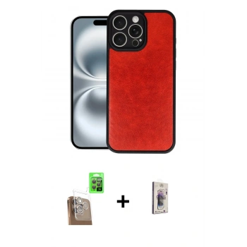 MARSİLYAN™- iPhone 16 Pro Max Kılıf Kıvılcım Işık Serisi - Siyah Bilvis 3D Cam Ekran Koruyucu + Raze Metal Kamera Lens - CLTM