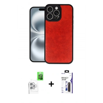 MARSİLYAN™- iPhone 16 Pro Max Kılıf Kıvılcım Işık Serisi - Siyah Bilvis 3X AR Hayalet Cam Ekran Koruyucu + Raze Metal Kamera Lens - BZ