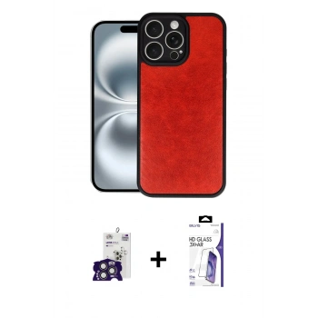 MARSİLYAN™- iPhone 16 Pro Max Kılıf Kıvılcım Işık Serisi - Siyah Bilvis 3X AR HD Cam Ekran Koruyucu + Bilvis Titan Kamera Lens - TMGI
