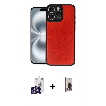 MARSİLYAN™- iPhone 16 Pro Max Kılıf Kıvılcım Işık Serisi - Siyah Bilvis Hayalet Cam Ekran Koruyucu + Bilvis Titan Kamera Lens - TMGI
