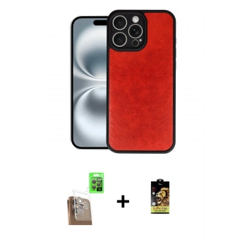 MARSİLYAN™- iPhone 16 Pro Max Kılıf Kıvılcım Işık Serisi - Siyah Buffer Cam Ekran Koruyucu + Raze Metal Kamera Lens - CLTM
