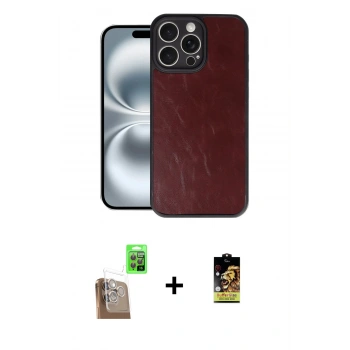 MARSİLYAN™- iPhone 16 Pro Max Kılıf Kıvılcım Işık Serisi - Siyah Buffer Cam Ekran Koruyucu + Raze Metal Kamera Lens - CLTM