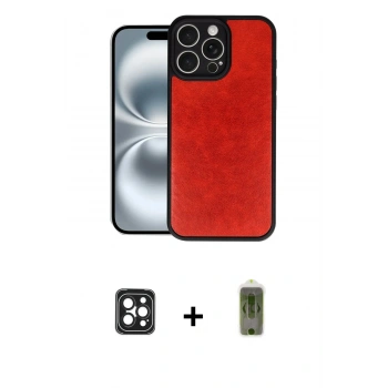 MARSİLYAN™- iPhone 16 Pro Max Kılıf Kıvılcım Işık Serisi - Siyah Joko Magic 5D Hayalet Cam + PVD Metal Kamera Lens - SH