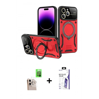 MARSİLYAN™- iPhone 16 Pro Max Kılıf Kıvılcım Modern Serisi - Siyah Bilvis 3X AR HD Cam Ekran Koruyucu + Raze Metal Kamera Lens - NLGY