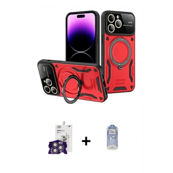 MARSİLYAN™- iPhone 16 Pro Max Kılıf Kıvılcım Modern Serisi - Siyah Joko Magic 5D Cam + Bilvis Titan Kamera Lens - GS