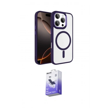 MARSİLYAN™- iPhone 16 Pro Max Kılıf Kıvılcım Prime - Siyah Bilvis 5in1 5D Magic Hayalet Cam Ekran Koruyucu