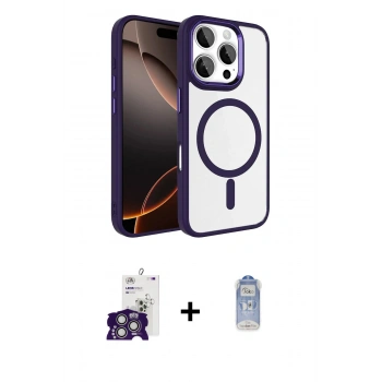 MARSİLYAN™- iPhone 16 Pro Max Kılıf Kıvılcım Prime - Siyah Joko Magic 5D Cam + Bilvis Titan Kamera Lens - GS