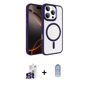 MARSİLYAN™- iPhone 16 Pro Max Kılıf Kıvılcım Prime - Siyah Joko Magic 5D Cam + Bilvis Titan Kamera Lens - TMGI