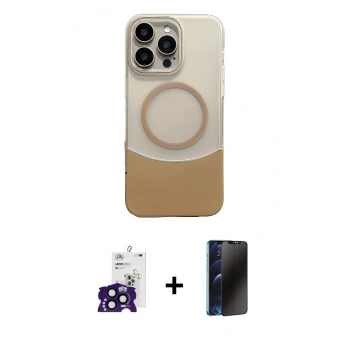 MARSİLYAN™- iPhone 16 Pro Max Kılıf Kozmos Form Özel Seri - Siyah 3D Antistatik Hayalet Cam Ekran Koruyucu + Bilvis Titan Kamera Lens - SH