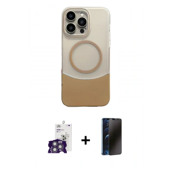 MARSİLYAN™- iPhone 16 Pro Max Kılıf Kozmos Form Özel Seri - Siyah 3D Antistatik Hayalet Cam Ekran Koruyucu + Bilvis Titan Kamera Lens - GS
