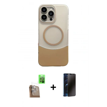 MARSİLYAN™- iPhone 16 Pro Max Kılıf Kozmos Form Özel Seri - Siyah 3D Antistatik Hayalet Cam Ekran Koruyucu + Raze Metal Kamera Lens - CLTM