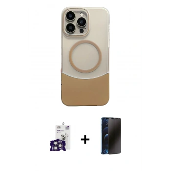 MARSİLYAN™- iPhone 16 Pro Max Kılıf Kozmos Form Özel Seri - Siyah 3D Antistatik Hayalet Cam Ekran Koruyucu + Bilvis Titan Kamera Lens - TMGI