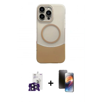 MARSİLYAN™- iPhone 16 Pro Max Kılıf Kozmos Form Özel Seri - Siyah 3D Antistatik Mat Seramik Nano Ekran Koruyucu + Bilvis Titan Kamera Lens - SH