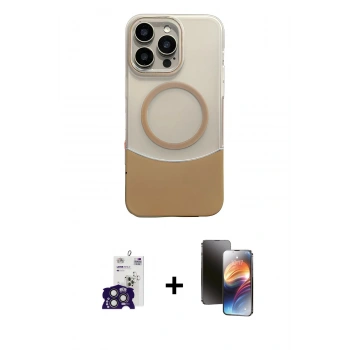 MARSİLYAN™- iPhone 16 Pro Max Kılıf Kozmos Form Özel Seri - Siyah 3D Antistatik Mat Seramik Nano Ekran Koruyucu + Bilvis Titan Kamera Lens - TMGI