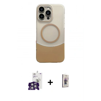 MARSİLYAN™- iPhone 16 Pro Max Kılıf Kozmos Form Özel Seri - Siyah Bilvis 3D Cam Ekran Koruyucu + Bilvis Titan Kamera Lens - GS