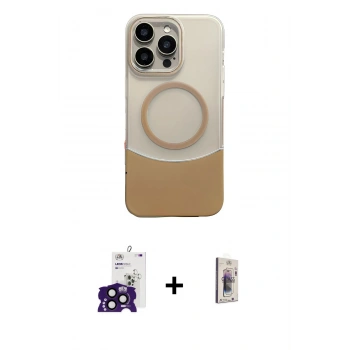 MARSİLYAN™- iPhone 16 Pro Max Kılıf Kozmos Form Özel Seri - Siyah Bilvis 3D Cam Ekran Koruyucu + Bilvis Titan Kamera Lens - SH